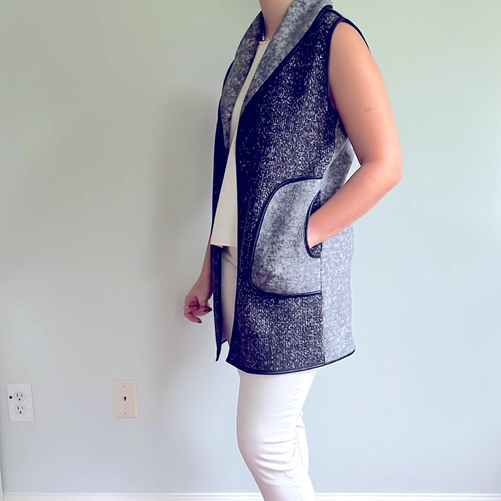 Gray and Black Vest in Different Textures